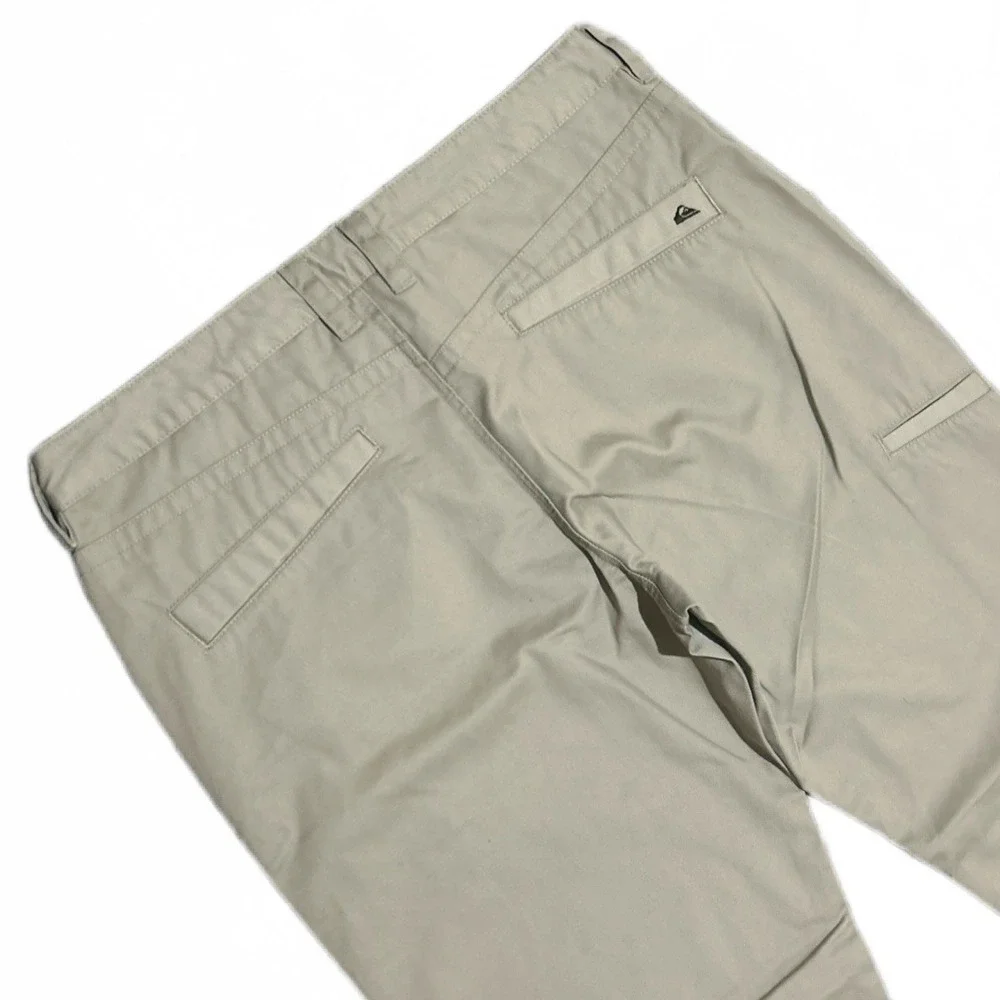 Quiksilver Men's 36 Tan Utility Straight Leg Chinos Pants Pockets Work‎ Casual